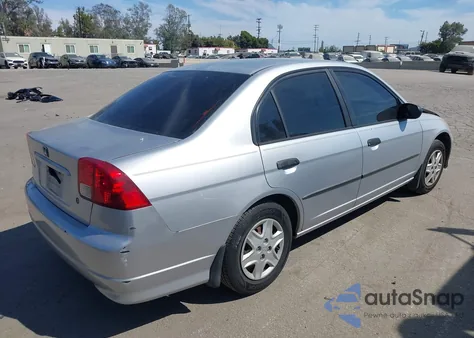 2004 Honda Civic Vp from USA, damaged, VIN 2HGES16444H593963